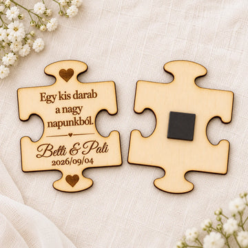 Fa gravírozott puzzle hűtőmágnes (PUZZLE01)