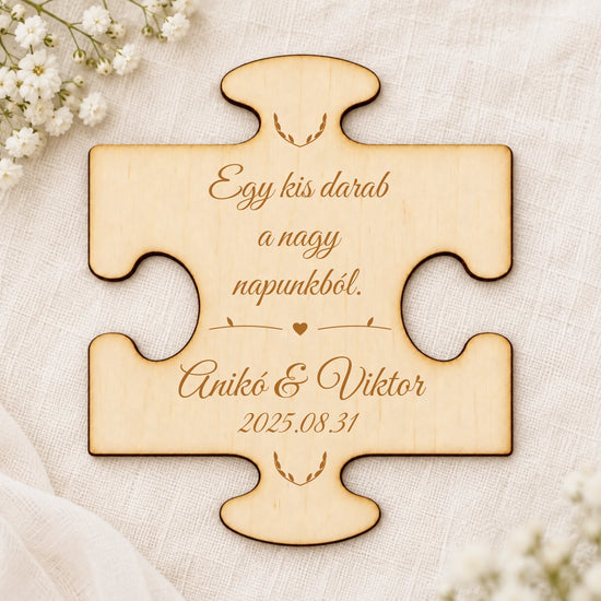 Elegáns esküvői fa puzzle