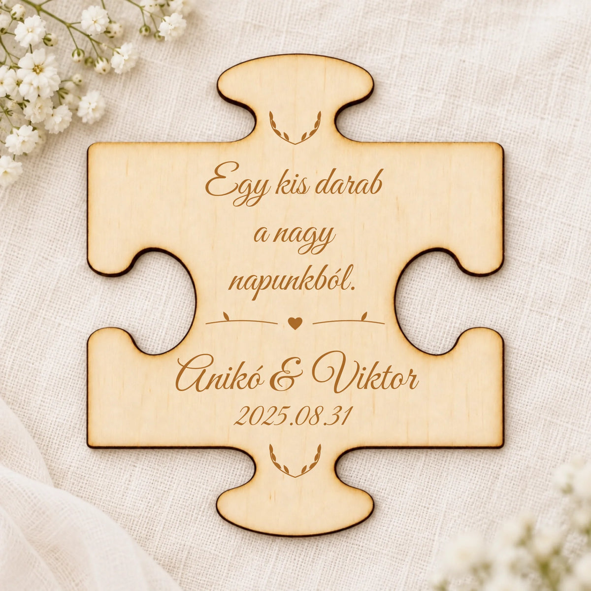 Elegáns esküvői fa puzzle